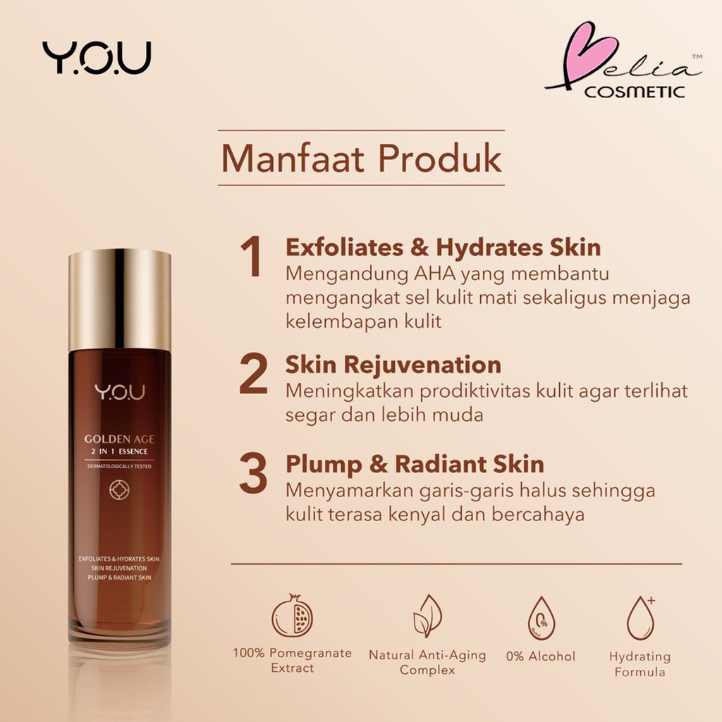 ❤ BELIA ❤  YOU Golden Age Series | Y.O.U Skin Care Essence Facial Wash Eye Day Night Serum Makeups