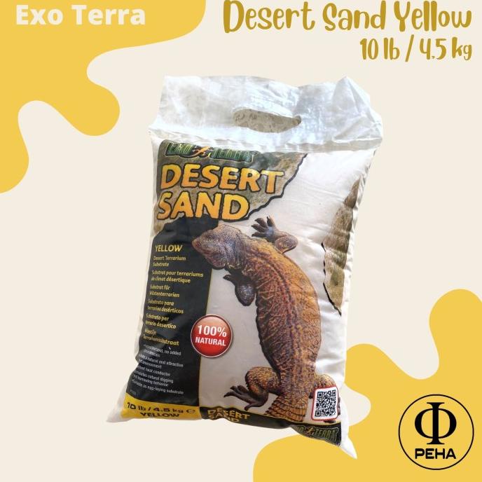 <<<<<] Exoterra Dessert Sand Yellow 4.5 Kg Alas Bearded Dragon Uromastyx