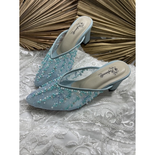 sepatu Rafaizoutfit sepatu wedding babyblue Yesika 7cm tahu