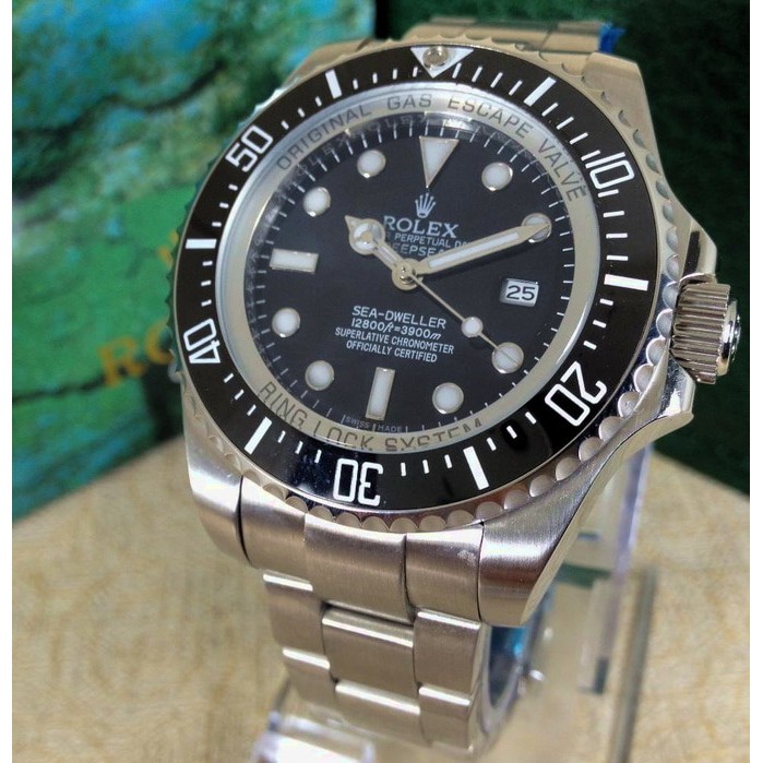 Jam tangan pria - ROLEX Deep Sea-Dweller Ring Keramik Black Dial