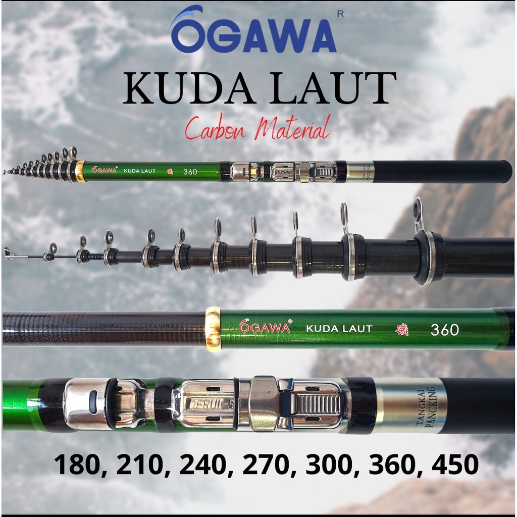 Joran tegek kolong ogawa kuda laut ruas pendek kuat ukuran lengkap 180 210 240 270 300 450