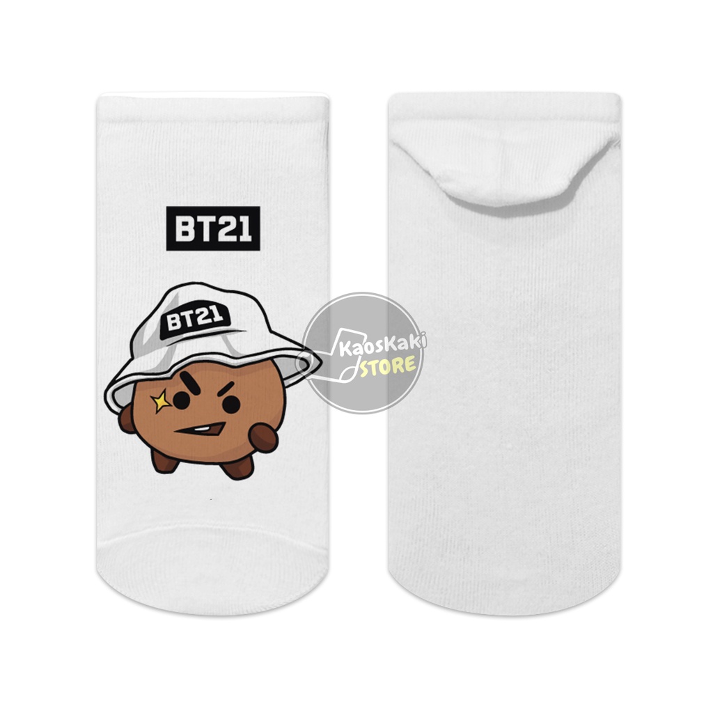 Kaos Kaki Pendek/BT21 Ankle Low socks motif BT21 KAOSKAKI BT21 MURAH KAOSKAKI BTS MALANG-Shooky