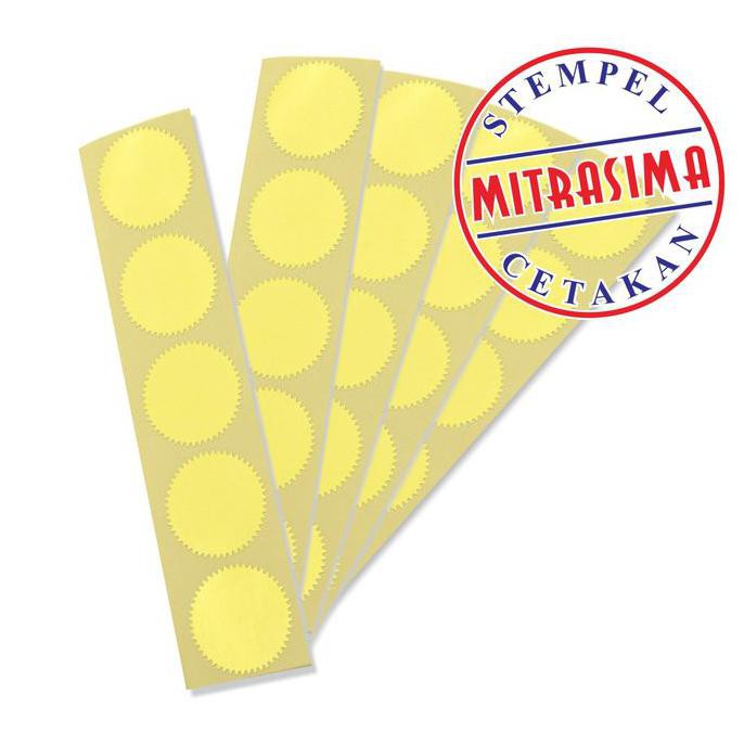 

[[BISA COD]] Sticker seal untuk emboss stamp - Emas TERMURAH Kode 956