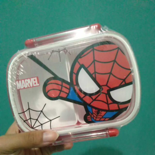 Miniso Spiderman Lunch Box Bekal Tempat Makan Anak Red