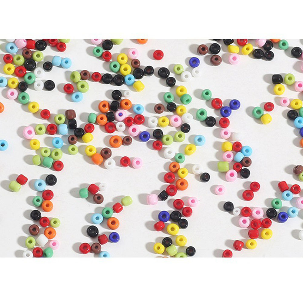500pcs / Set Manik-Manik Kaca Beras 3mm Handmade Diy Untuk Aksesoris Perhiasan
