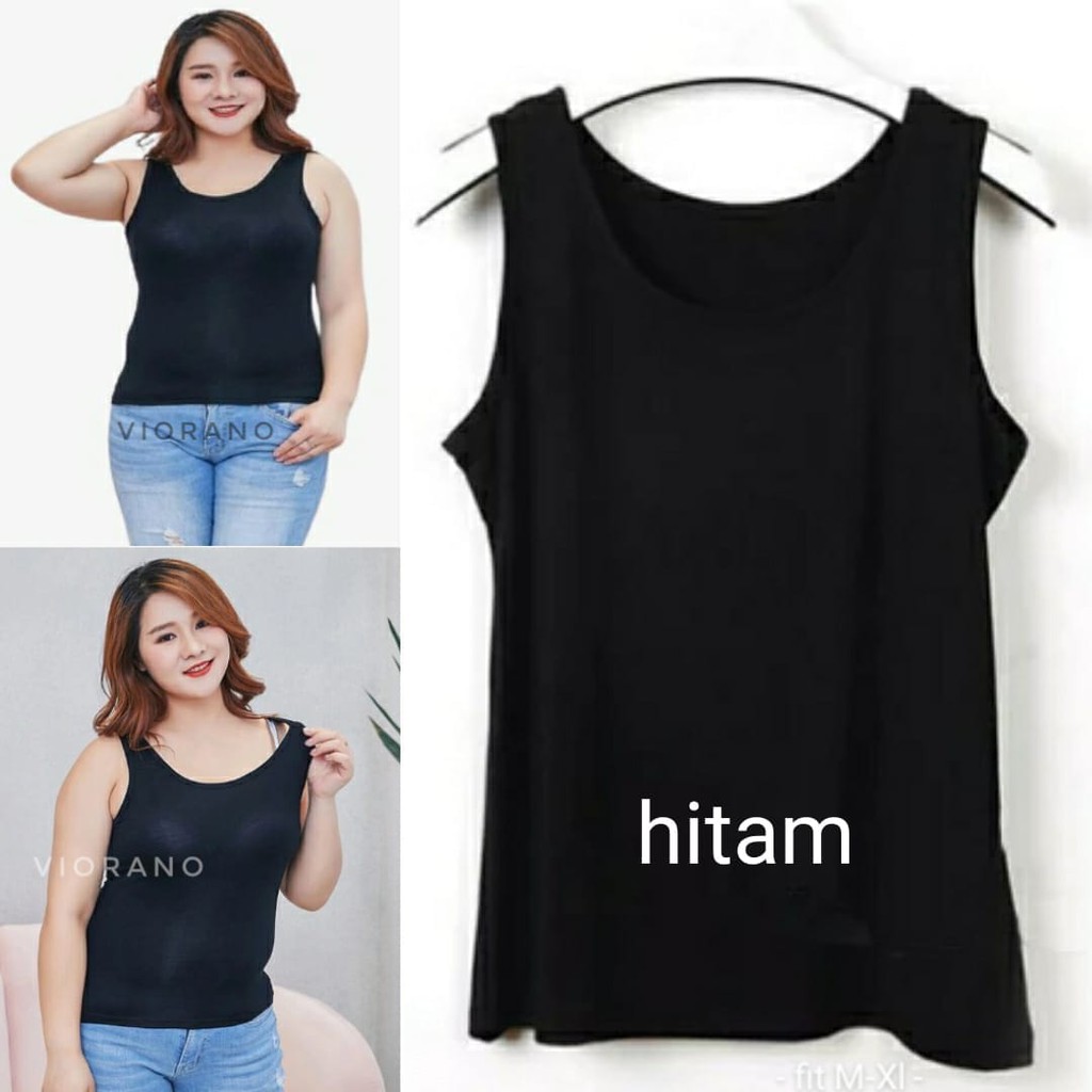 Tanktop Tali Lebar Viorano Big Size Fit XXL Singlet Tengtop Wanita Jumbo Sexy Gym Bahan Adem Warna Polos Singlet Super Soft Jumbo