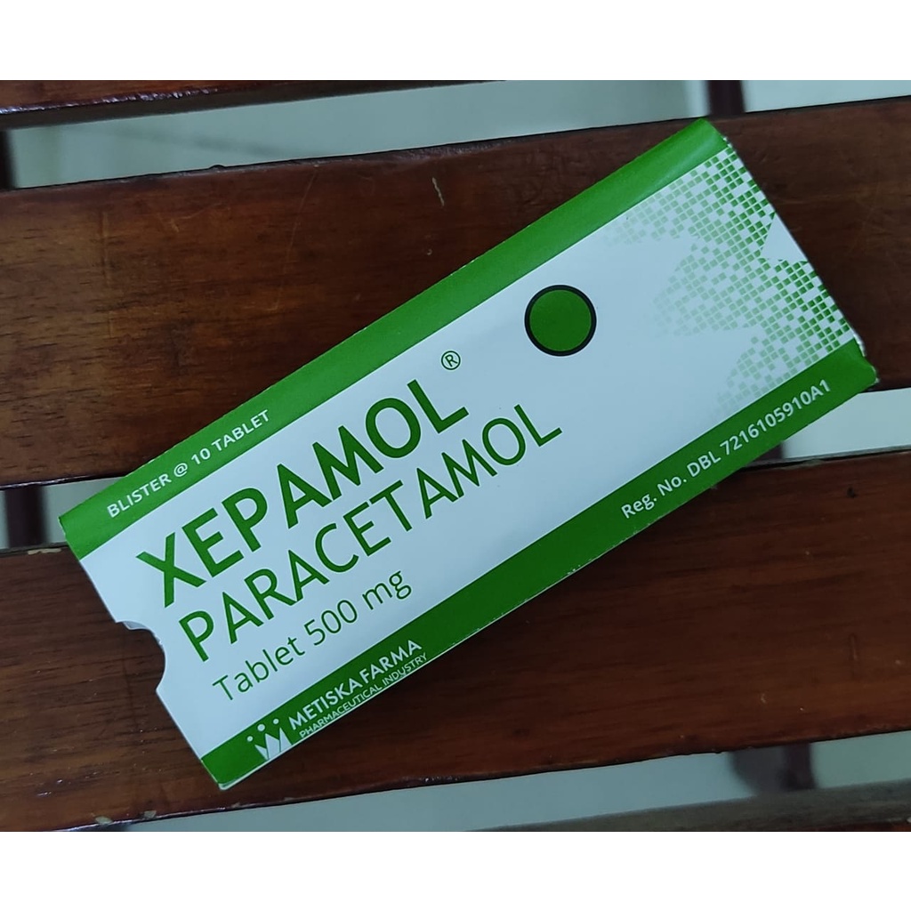 Xepamol 10 Tablet / Paracetamol 500 MG / Pereda Nyeri / Demam / Sakit Kepala / Sakit Gigi