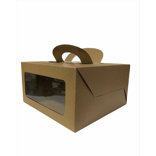 

Box Kraft tenteng mika 28x28x15 cm, kotak kue tart, dus bolu, Hampers, Kotak Kue, Cake