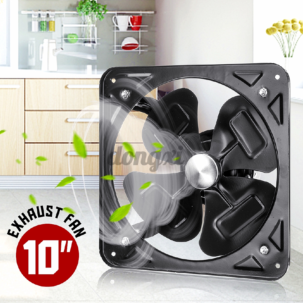 10 Exhaust Industrial Kitchen Bathroom Window Axial Ventilation Fan Fa250 280 280mm Shopee Indonesia