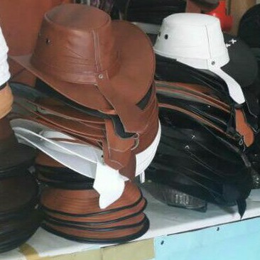Topi kulit koboy asli Cowboys