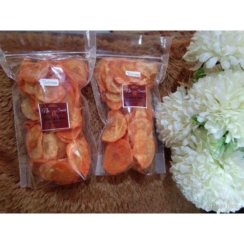 

kripik pisang balado pedas manis 100 gram