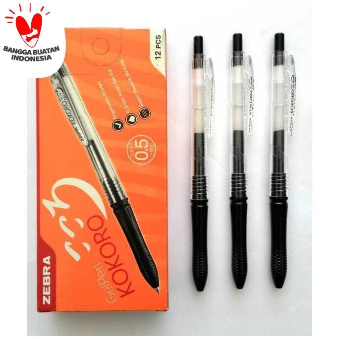 

Pulpen Gel Zebra Kokoro HITAM 0.5 Grosir Perlusin! AP076