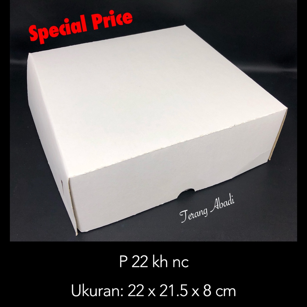 Dus Nasi Polos R8 18x18x6.5 cm / P20 tebal R10K 20 x 20 x 7 / P22 tebal R10 22x22x8 cm/ Dos Roti / Box Snack Ultah / Kotak Kue /Dus Hajatan / Dus Nasi / Box Rice