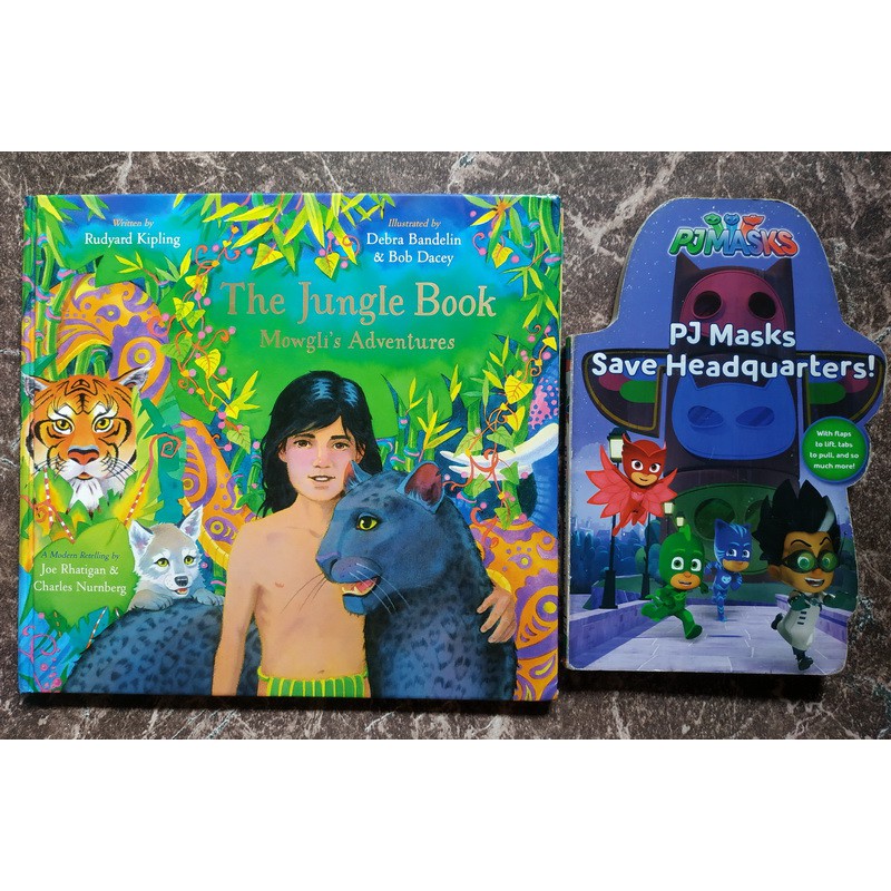 The Jungle Book Mowgli's Adventure Picture Book free 1 Board book PJ Masks (IMPOR)