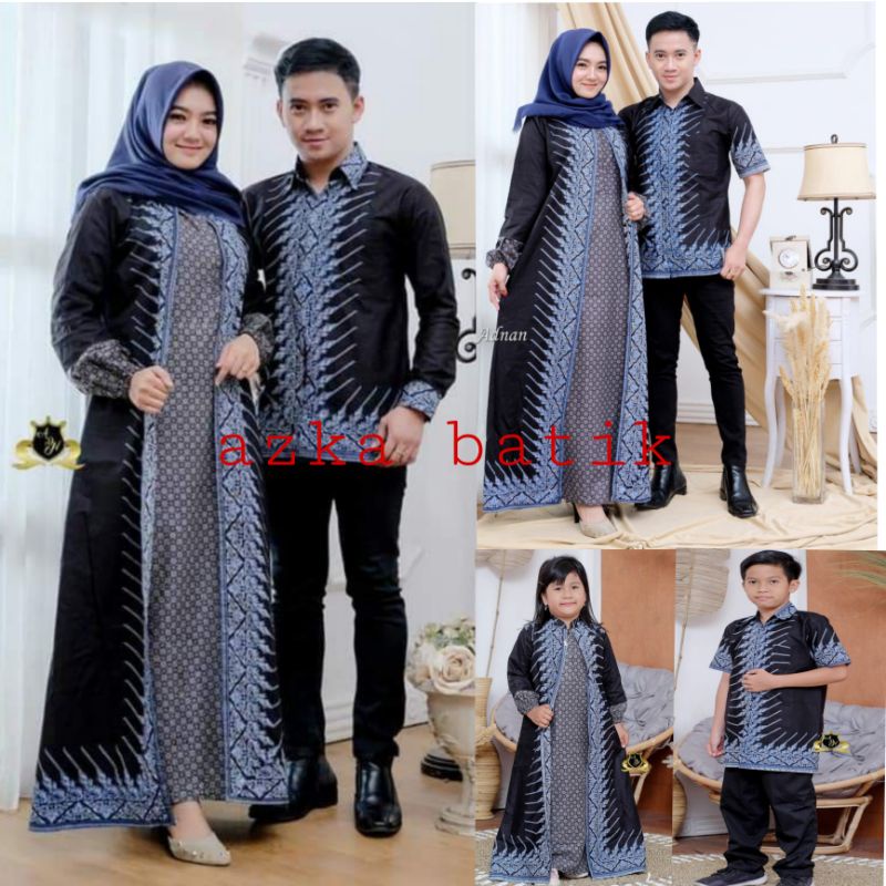 Batik Couple Keluarga Sania Ruffle Ori Ndoro Jowi Dnt