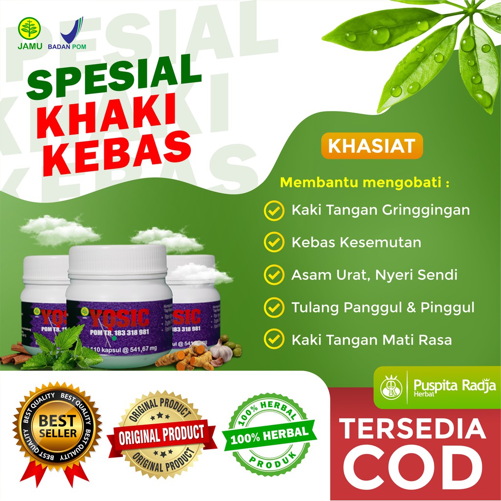 [BISA COD] Obat Kaki Kebas Yosic  Puspita Radja Herbal