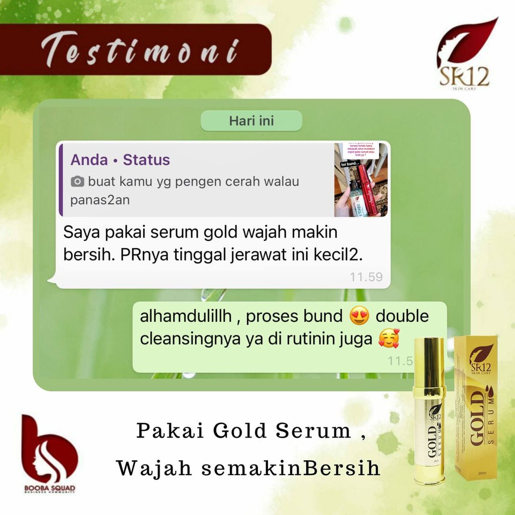 GOLD SERUM SR12 / SERUM ANTI AGING / SERUM SR12 MELEMBABKAN &amp; MENGENCANGKAN KULIT WAJAH / MENJAGA ELASTISITAS KULIT / SERUM GLOWING / SERUM SR12 HERBAL SKINCARE / MENJADIKAN KULIT KENCANG CERAH &amp; GLOWING BPOM