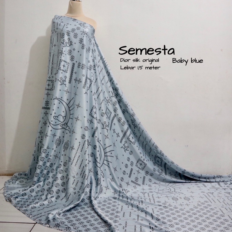 Kain silk | motif vanilla hijab | kain motif branded | kain motif terbaru