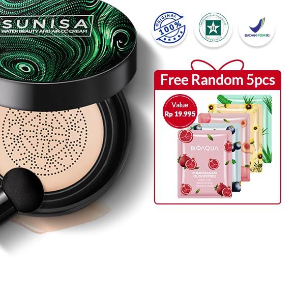 【】WASSUP BIOAQUA x Sunisa Air Cushion bedak sunisa cushion waterproof original BB Cream CC Cushion 2
