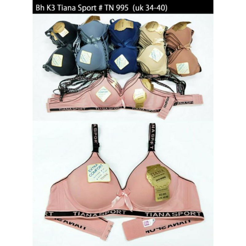 BRA SPORT / BH WANITA TANPA KAWAT TIANA SPORT 34-44 CUP B