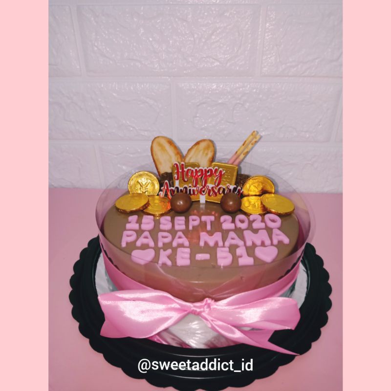 

pudding anniversary / pudding ulang tahun / kue ulang tahun / pudding hias