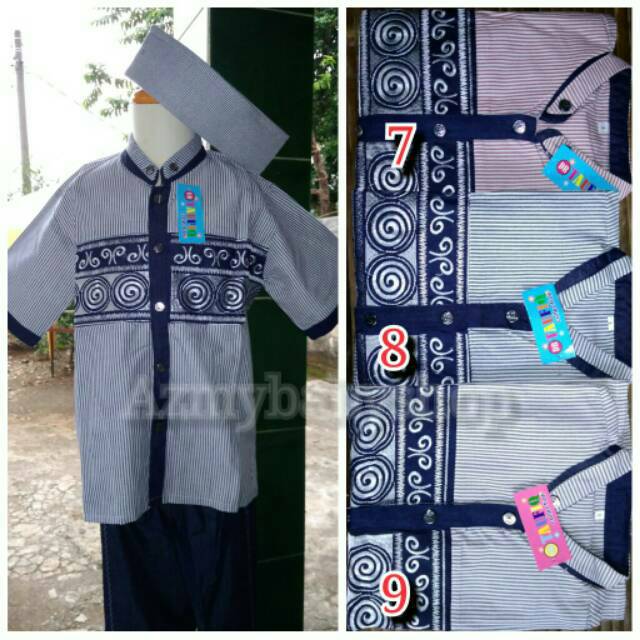 Baju koko anak celana levis denim Taufiq / vizar size 1-12