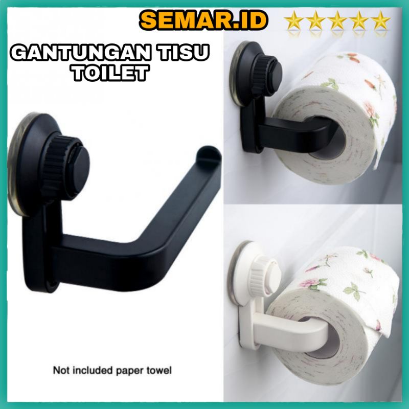 Gantungan Tempat Tisu Toilet Suction Cup