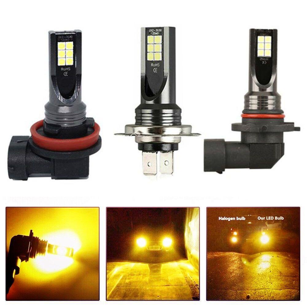 Populer 2Pcs Lampu Kabut Mobil 2Pcs LED Super Terang Hi/Low Kit Beam DRL