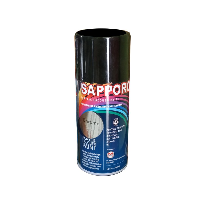 SAPPORO CHROME 300ml, CAT SEMPROT CHROME SAPPORO, CAT GUNDAM,DIE CAST,SEPEDA MOTOR,MOBIL