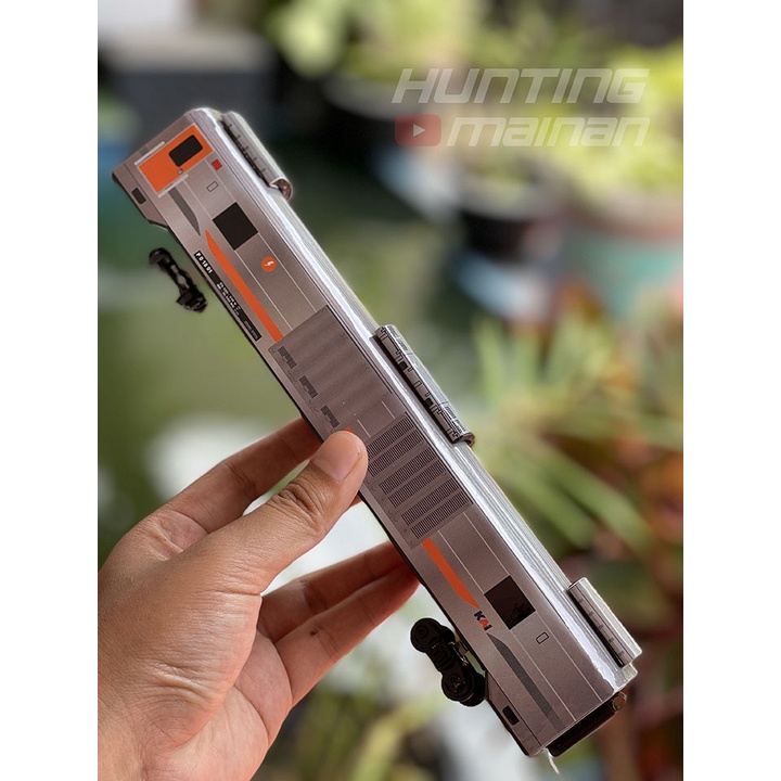 Mainan Kereta Api Indonesia Gerbong Pembangkit Eksekutif Stainless Steel | Miniatur Kereta Api Kayu 