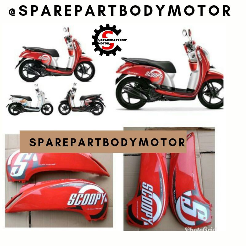 Body belakang Honda Scoopy fi lama 2016 - bonus sticker full body