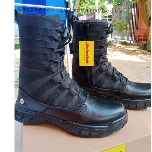 Sepatu PDL TNI  POLRI Security Dishub PDL Kulit sapi asli Model Terbaru W.A.B