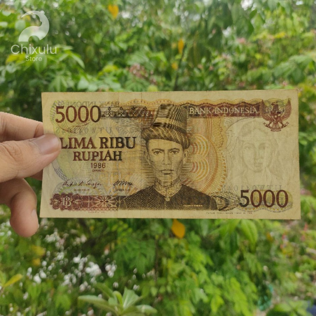Uang Kertas Kuno Rp5000 ( 5000 Rupiah ) Teuku Umar Tahun1986 | Uang Lama Indonesia