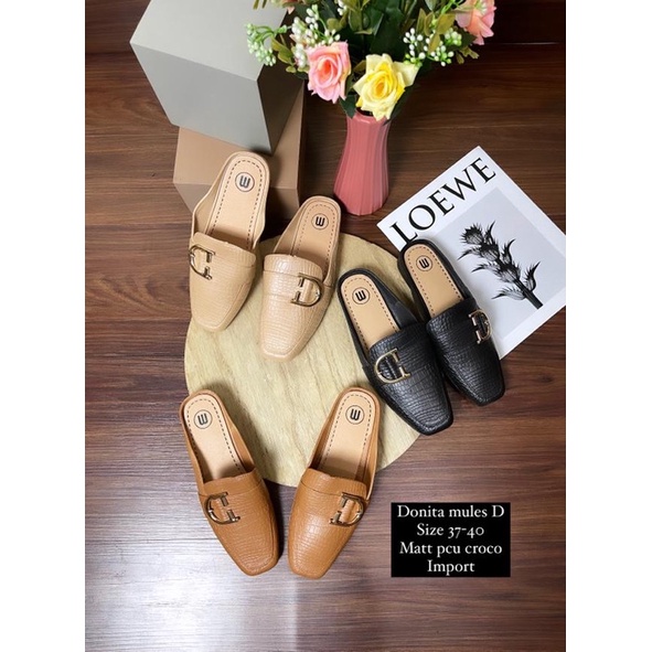 GJAZ DONITA MULES SANDAL MOTIF H&amp;BB&amp;D