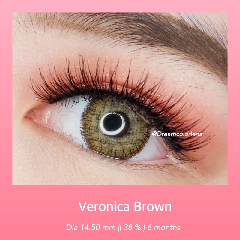 Softlens EOS Veronica Brown / Coklat Normal Minus Beda Minus