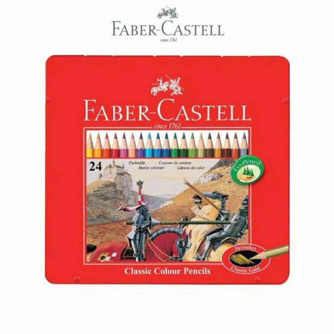 

Pensil Warna Faber Castell 24 Classic Kemasan Kaleng (Tin Case)