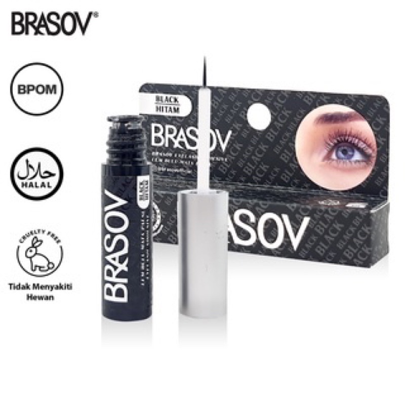 HITAM - BRASOV EYELASH ADHESIVE GLUE BLACK - LEM EYELASH BPOM