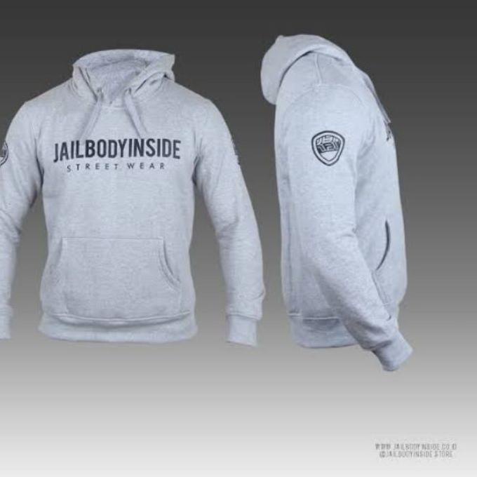 Sweater hoodie zipper jail body inside