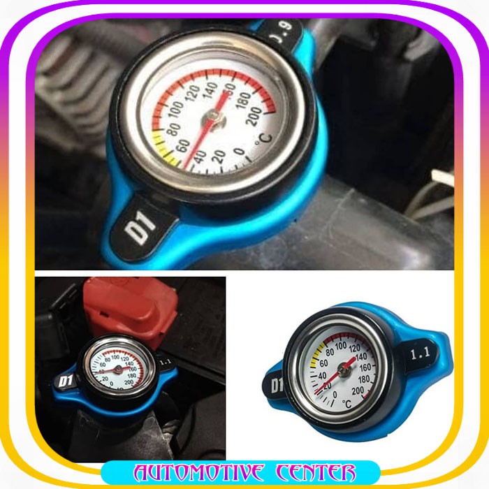 BAR KEPALA Penutup Radiator Mobil Tutup Radiator Cap Indicator TEMPERATUR Universal D1 spec