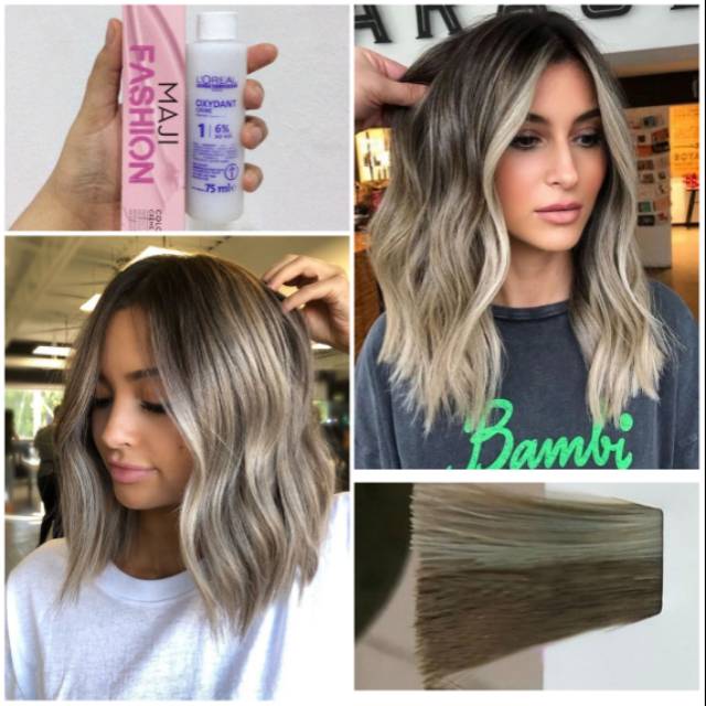 L'oreal Maji Fashion 10.1 Mineral Blue Ash Light Blonde Hair Dye Cat Rambut Pirang Ashy Blonde Blond