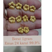 ACC anting mawar emas london 24karat 99.9% 1gram