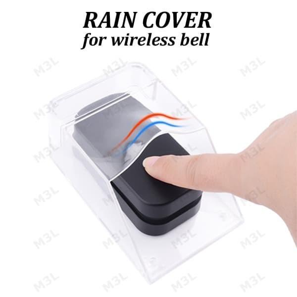 Listrik Rain Cover Tutup Pelindung Bel Pintu Rumah Wireless Door Bell Outdoor
