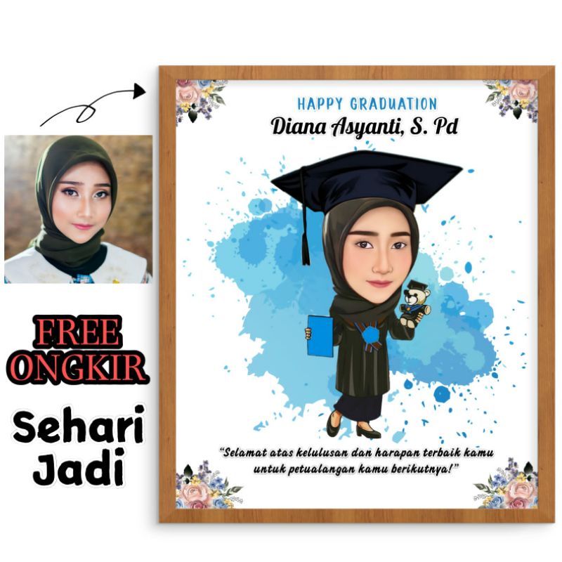 Edit fto wisuda karikatur,fto karikatur(soft file)