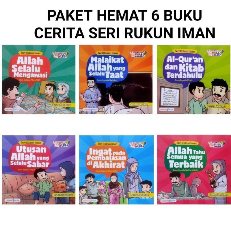 

buku cerita paket rukun iman isi 6 buku