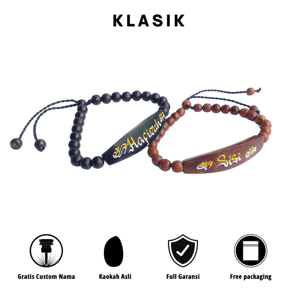 Gelang Nama Custom Ukir Remaja Dewasa Kaokah Kaukah Kokka Kaoka Koka Asli Original Garansi Cocok Cowok Cewek Pria Wanita