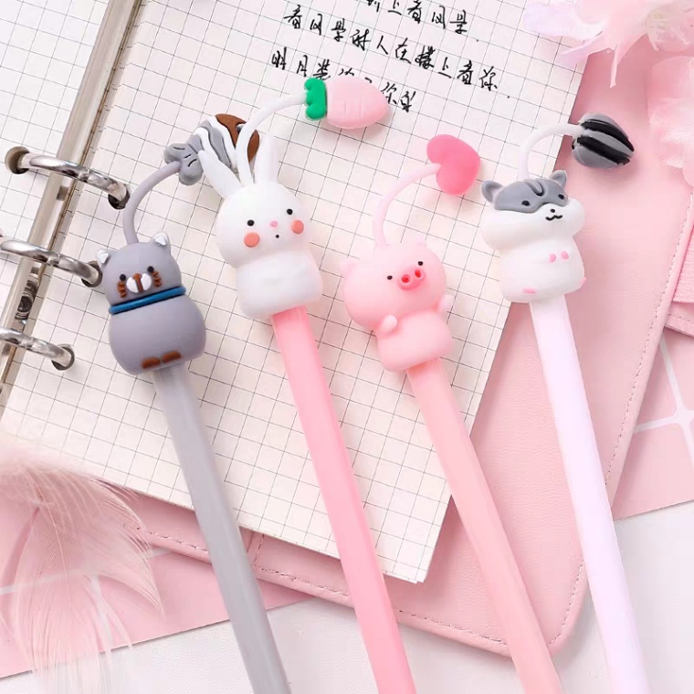 

PEN HEWAN TUMBUHAN PULPEN GEL KARAKTER LUCU IMUT TINTA HITAM BALLPOINT BISA COD