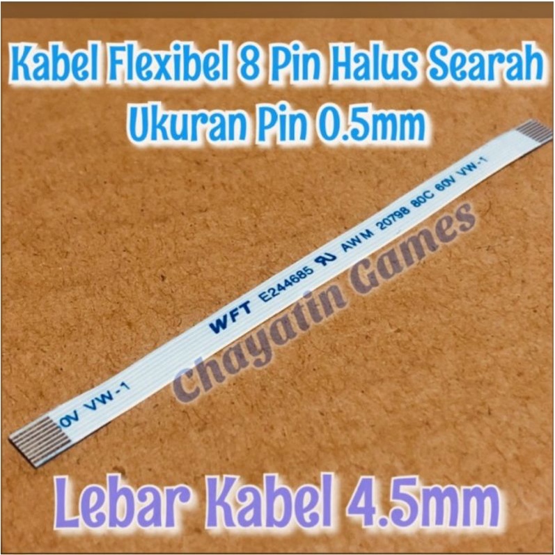 Kabel Flexibel 8 Pin Searah Halus Panjang Varian Ukuran Pin 0.5mm