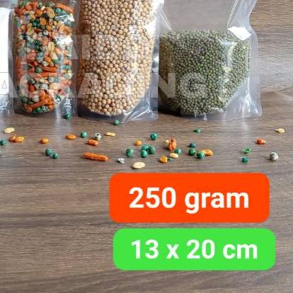 Isi 100 pcs Standing Pouch bening 13x20 cm 250gr/Stand Pouch/Plastik Klip Kpack