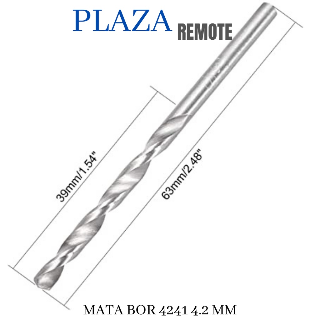 MATA BOR 4241 HOLE SAW 4.2 MM LURUS Gergaji Kayu HSS Drill Bit Kayu Logam Plastik