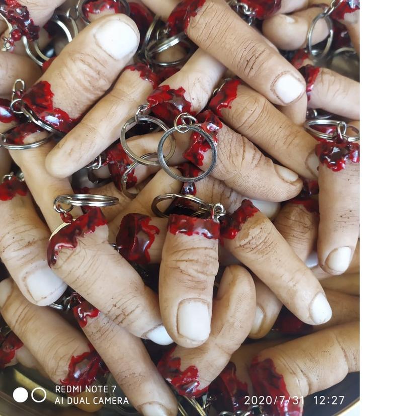 >D2289) ⭐⭐⭐⭐⭐Souvenir pernikahan gantungan kunci mutilasi jempol tangan jumbo gantungan kunci jari m